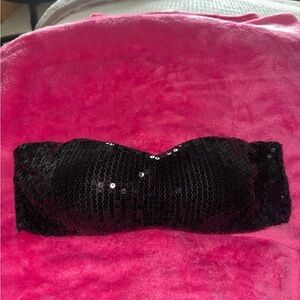 Faux Sequin Bra